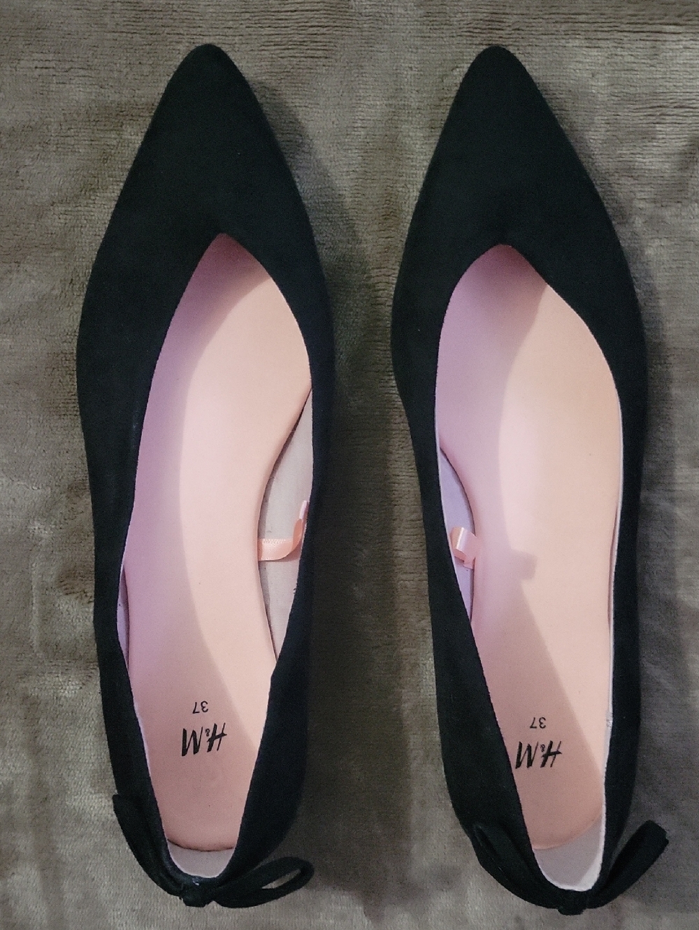 H&M Black Pointed Toe Women's Ballet Flats